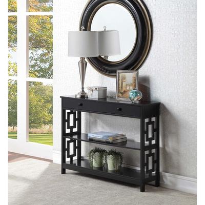 Convenience Concepts Town Square 1 Drawer Console Table with Shelves