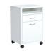 HOMCOM 24" Mobile Printer Cart with 2 Drawers, White