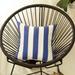 Carson Carrington Geometric Blue Stripes 18-inch Throw Pillow Cover