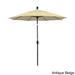 California Umbrella 7.5' Rd. Aluminum Patio Umbrella, Crank Lift with Push Button Tilt, Bronze Finish, Sunbrella Fabric