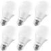 Luxrite A19 LED Bulb 75W Equivalent, 1100 Lumens, Dimmable, Enclosed Fixture Rated, Energy Star, E26 Base (6 Pack)