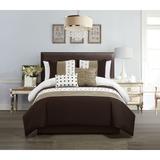 Chic Home Lani 5 Piece Color Block Pleated Comforter Set