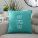 Summer Indoor/Outdoor Embroidered Square Pillow, Knife Edge - 18" x 18"