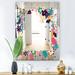 Designart 'Garland Sweet 35' Farmhouse Mirror - Printed Wall Mirror