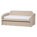 Paraskeve Modern and Contemporary Corners Sofa Twin Daybed with roll-out Trundle Bed