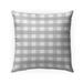 GREY GINGHAM DREAM Indoor|Outdoor Pillow By Kavka Designs - 18X18