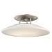 Kichler Lighting Ara Collection 1-light Brushed Nickel Fluorescent Semi Flush Mount