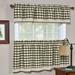 Classic Buffalo Check Kitchen Sage/ White Curtain Set or Separates