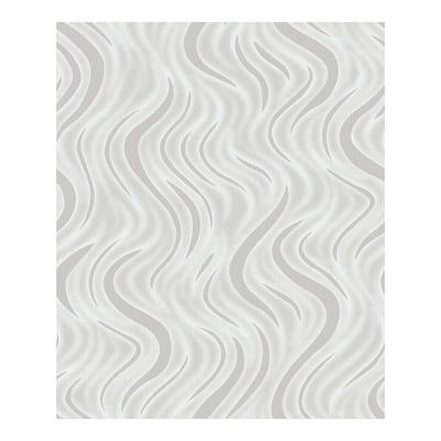 Advantage Roxie Silver Wave Wallpaper - 21 x 396 x 0.025