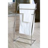 Pedestal Chrome Iron Towel Rack - silver