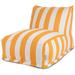 Majestic Home Goods Indoor Outdoor Yellow Vertical Stripe Bean Bag Chair Lounger 36 in L x 27 in W x 24 in H