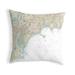 North Long Island Sound, NY Nautical Map Noncorded Pillow 12x12