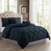 Swift Home Modern Pintuck Ultra-Soft Microfiber 3-Piece Bedding Comforter Set