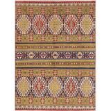 Oriental Kazak Pakistani Carpet Hand Knotted Wool Traditional Area Rug - 6'8" x 4'10"