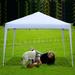 3 x 3m Practical Waterproof Right-Angle Folding Tent Khaki and White