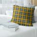 Green Bay Football Luxury Plaid Accent Pillow-Faux Linen