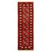 ECARPETGALLERY Hand-knotted Turkman Red Wool Rug - 2'0" x 6'5" Runner