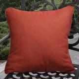 Clara Outdoor Textured Crimson Red Pillows Made with Sunbrella (Set of 2)