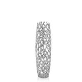 HomeRoots 47" Aluminum Silver Twigs Cylinder Floor Vase