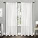 ATI Home Tassels Applique Sheer Rod Pocket Top Curtain Panel Pair