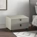 Contemporary Style Wooden Nightstand with 2 Drawers, White