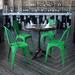 Distressed Metal Indoor-Outdoor Stackable Chair - Kitchen Furniture