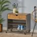 Gieke Industrial Handcrafted Mango Wood Shoe Rack by Christopher Knight Home