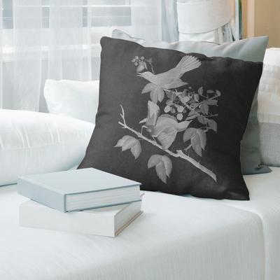 Porch & Den John James Audubon 'Cat Bird' Throw Pillow