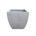 Kante Lightweight Modern Flared Square Planter, 17.7 Inch Tall, Natural Concrete