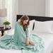Madison Park Liquid Solid Colored Woven Cotton Blanket