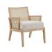 Celann Natural Finish Fabric Cane Accent Chair by iNSPIRE Q Modern