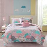 Urban Habitat Kids Bliss Pink Reversible Cotton Quilt Set with Throw Pillows