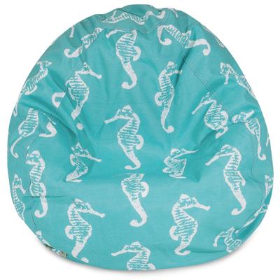 Majestic Home Goods Sea Horse Classic Bean Bag Chair Small/Large