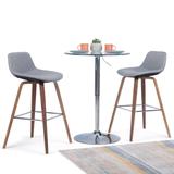 WYNDENHALL Cacey Mid Century Modern Bentwood Counter Height Stool (Set of 2) - 20.7'' x 21.1'' x 36.6