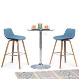 WYNDENHALL Cacey Mid Century Modern Bentwood Counter Height Stool (Set of 2) - 20.7'' x 21.1'' x 36.6