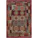 Kilim Candyce Red/Tan Hand-Woven Wool Rug -5'2 x 6'7 - 5 ft. 2 in. X 6 ft. 7 in. - 5 ft. 2 in. X 6 ft. 7 in.