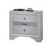 Acme Furniture Naima White Rubberwood 3-drawer Nightstand With Jewelry Compartments