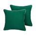 Humble + Haute Sunbrella Canvas Forest Green Indoor/Outdoor Corded Pillow Set of 2