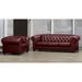 Wigan Top Grain Leather Sofa and Armchair Set