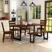 Mass Industrial Walnut Solid Wood 6-Piece Dining Set by Furniture of America