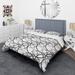 Designart 'Monochrome Geometric Pattern' Mid-Century Duvet Cover Set