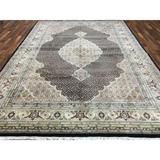 FineRugCollection Hand Made Fine Mahi Tabriz with Silk Oriental Rug (8'2 x 11'3) - 6'8 x 9'10