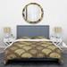 Designart 'Golden Circular Pattern I' Mid-Century Duvet Cover Set