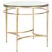 SAFAVIEH Couture Ingmar Round Antique Gold Glass Side Table - 27" W x 27" D x 23" H