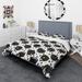 Designart 'Monochrome Geometric Pattern V' Mid-Century Duvet Cover Set