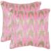 SAFAVIEH Boho Chic 20-Inch Neon Petunia Decorative Throw Pillows (Set of 2)