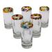 NOVICA Artisan Handblown Tequila Shot Glasses Multicolor Mexican Recycled Drinkware 'Confetti Path'(Set of 6)