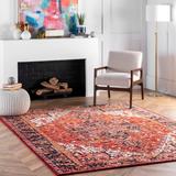 Brooklyn Rug Co Traditional Indoor/ Outdoor Bloom Border Area Rug