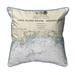 Long Island Sound, NY Nautical Map Extra Large Zippered Pillow