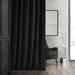 Exclusive Fabrics Signature Warm Black Velvet Single Blackout Curtain Panel